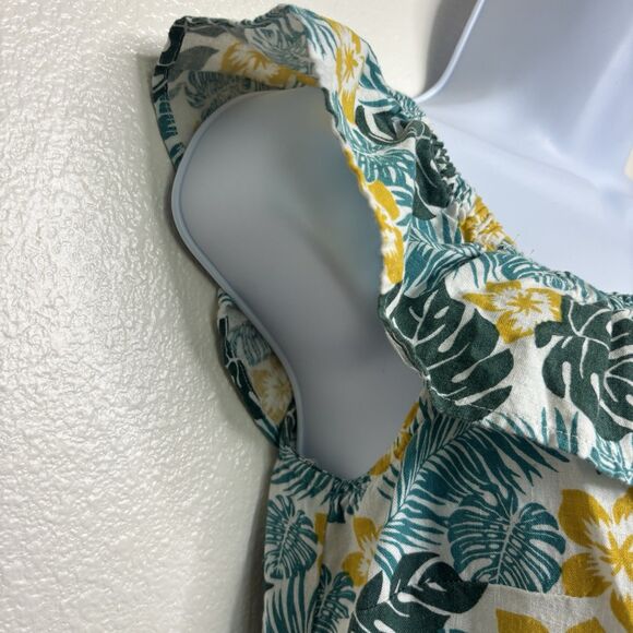 Ann Taylor Loft Beach Linen Blend Hawaiian Dress Sz 4 - Picture 3 of 7